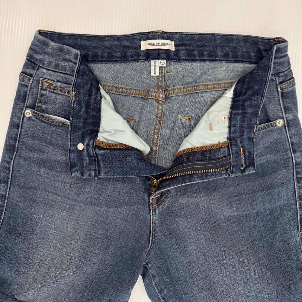 Good American Good Legs Jeans Womens 10/30 Blue High Rise Ankle Slit Skinny Crop - Picture 5 of 16